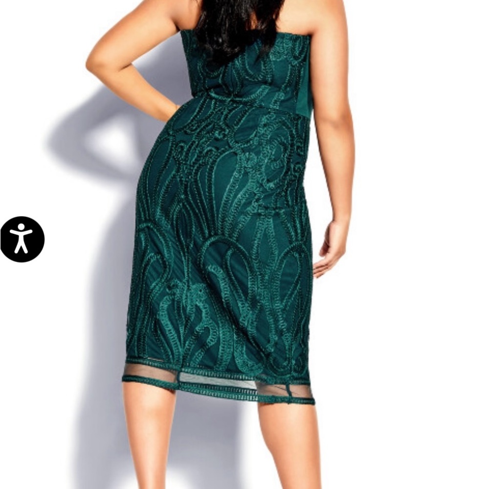 City Chic Antonia Strapless Black Dress - Picture 5 of 5